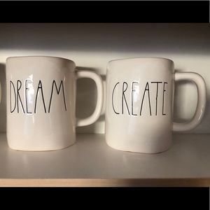 Rae Dunn Dream and Create oversized mugs